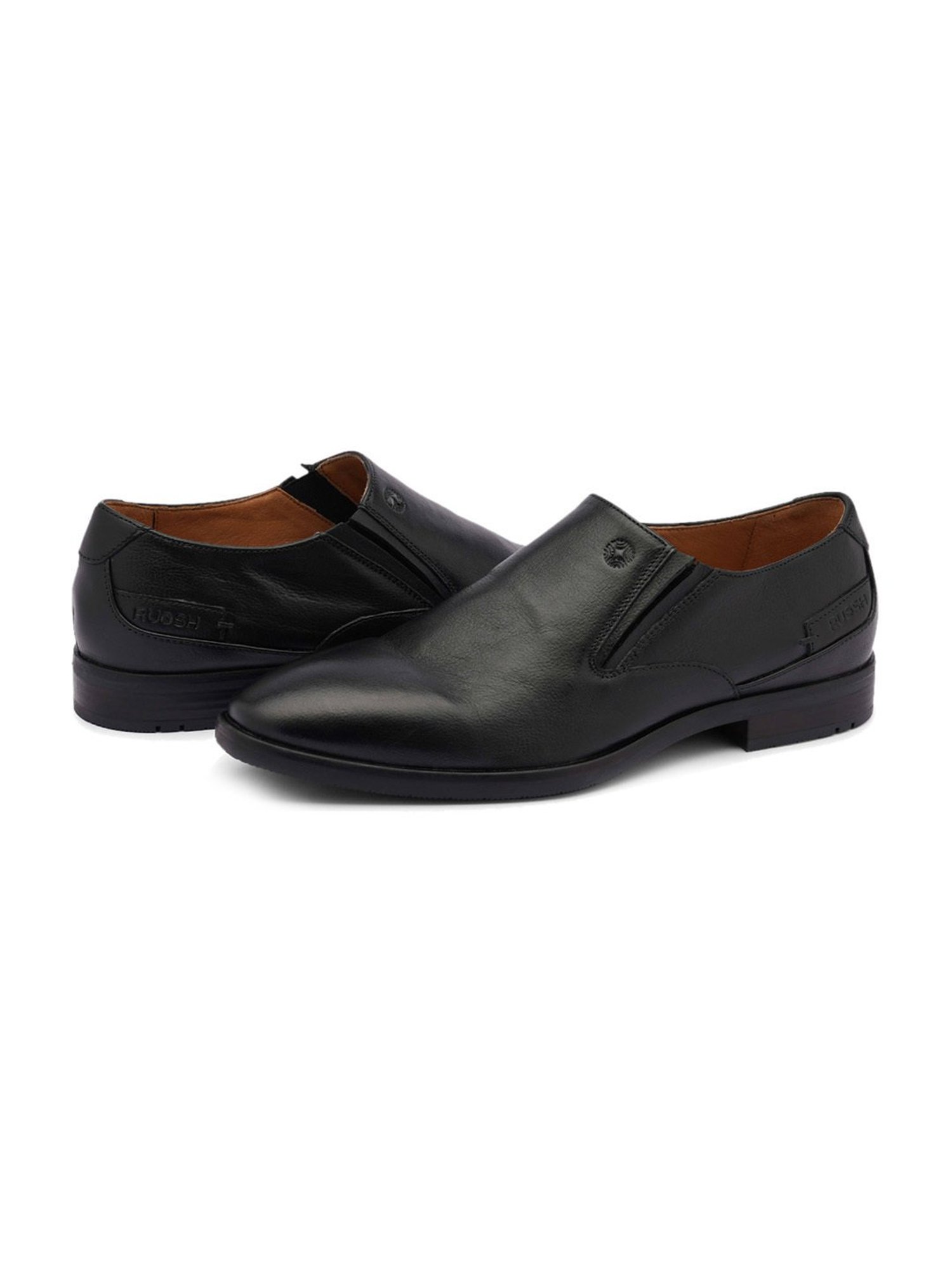 Ruosh Men's Black Formal Loafers