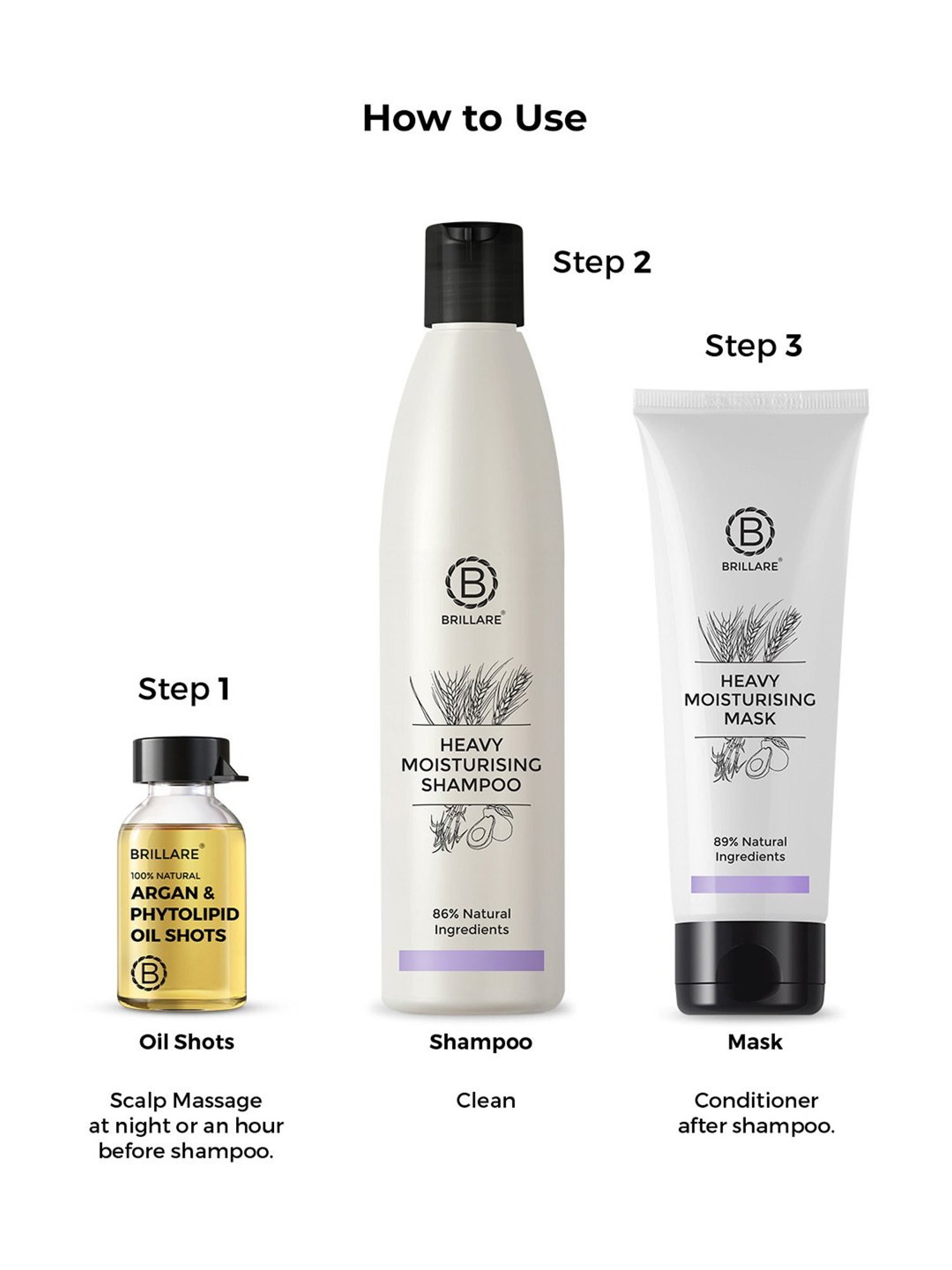 Brillare Heavy Moisturising Treatment for Dry & Frizzy Hair Combo