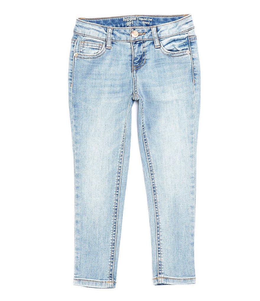 Hippie Girl Little Girls 4-6X REPREVE Destructed Denim Skinny Jeans