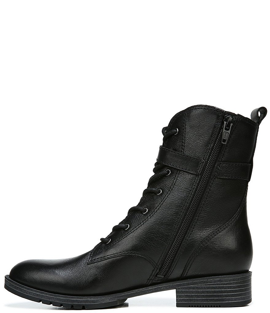 Naturalizer Sycamore Leather Moto Block Heel Booties