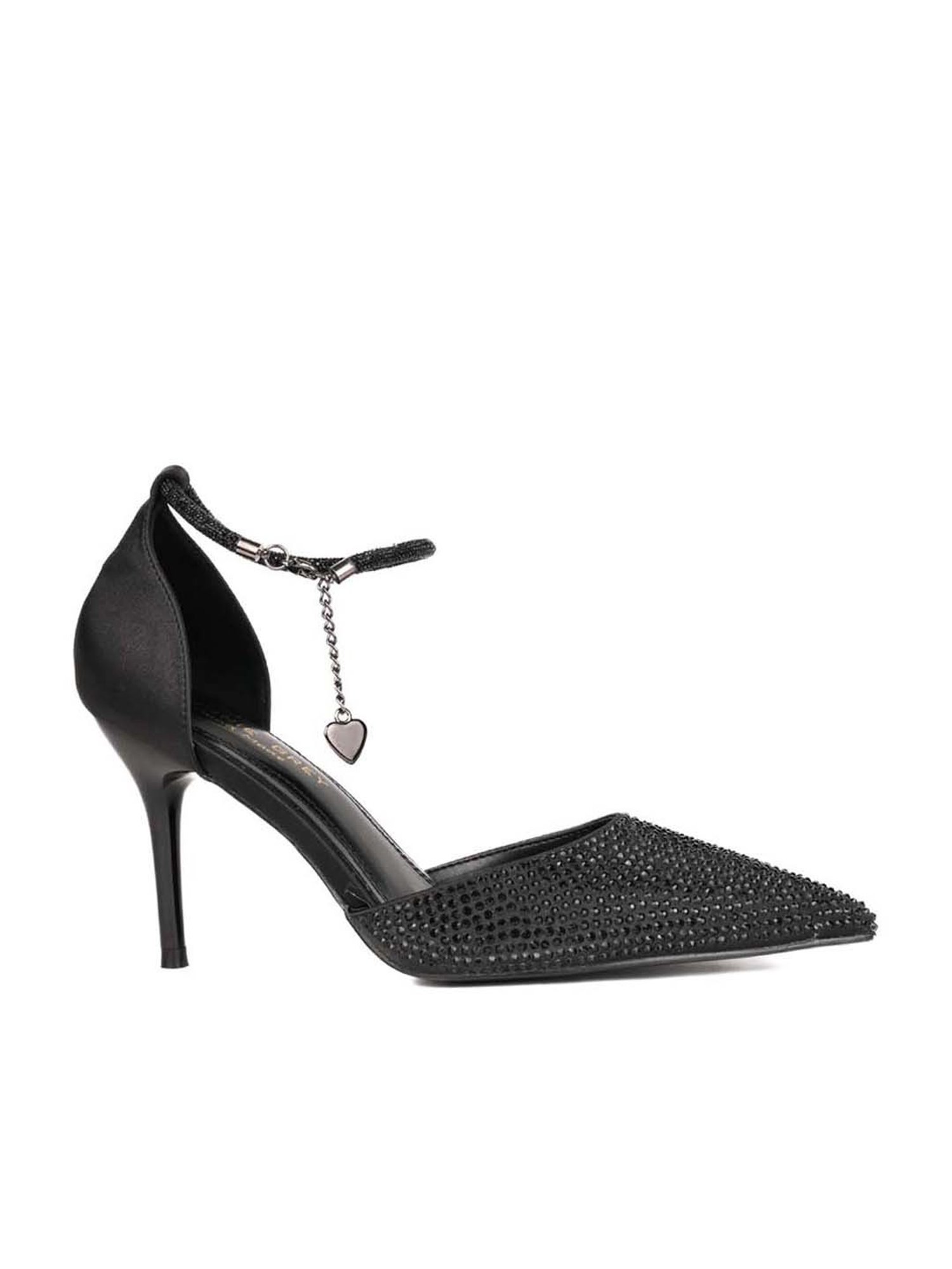 Ronnie Grey Women's Black Ankle Strap Stilettos