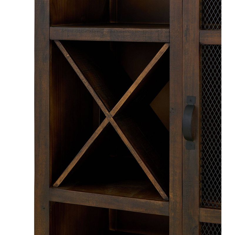 Micah Tall Curio Dark Brown - Picket House Furnishings