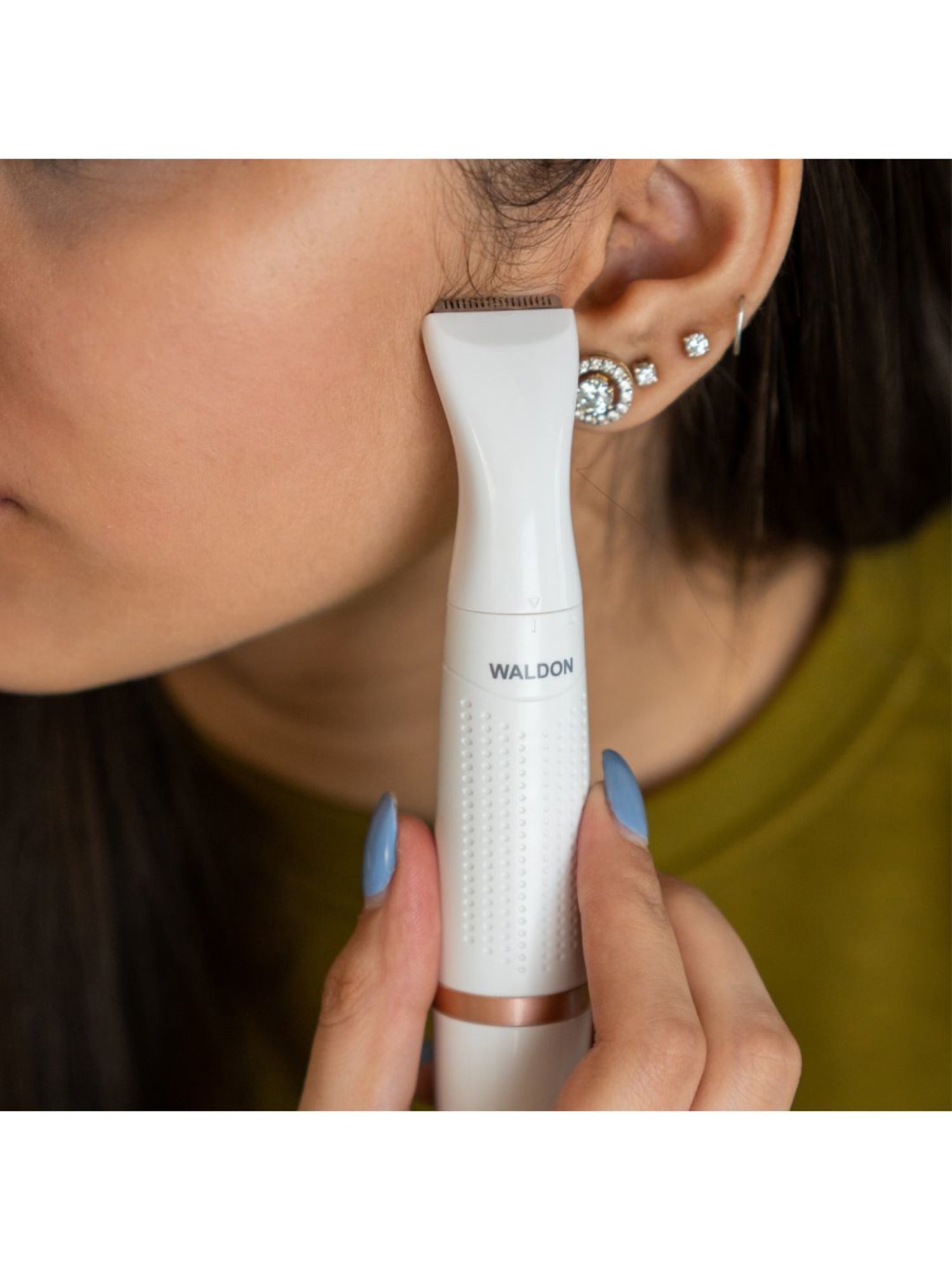 Waldon 3 In 1 PLS-10  Cordless Electric Trimmer Set for Women (White)