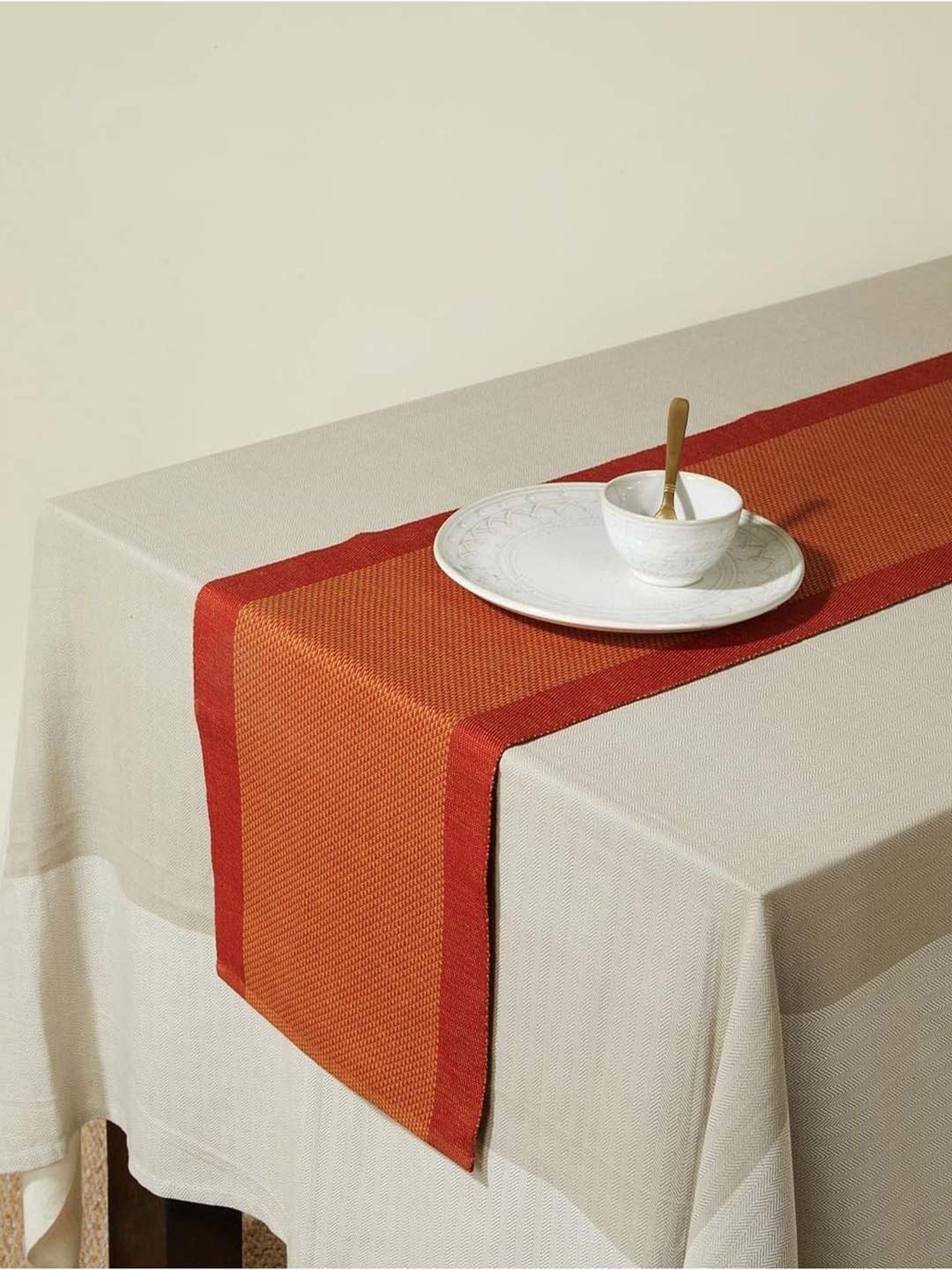 Fabindia Red-Orange Cotton 199 TC 525 GSM Runner