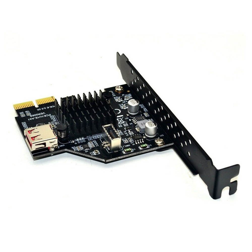 axGear PCIe to USB 3.1 Type E Front Panel Socket Adapter Card Express for Motherboard