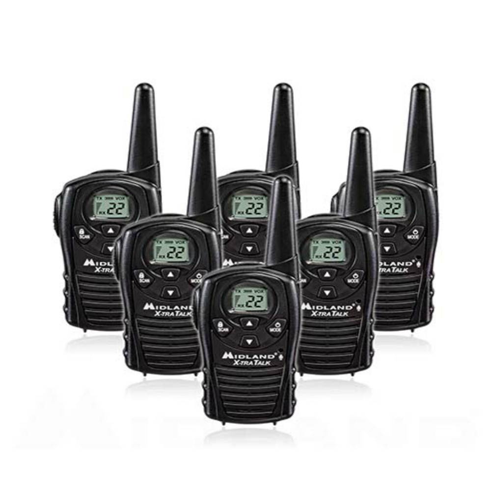 Midland Xtra Talk LXT118 Two Way Radio / Walkie Talkie 18 Mile GMRS 6 Pack New