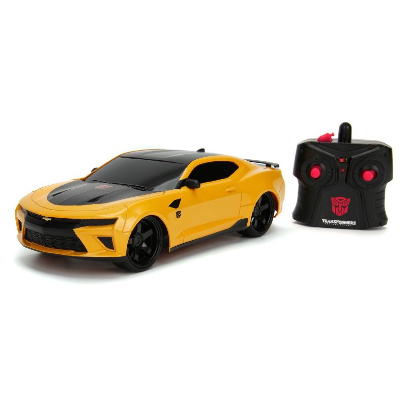 Jada Toys Hollywood Rides RC Transformers The Last Knight BumbleBee 2016 Chevy Camaro Remote Control Vehicle 1:16 Scale Glossy Yellow
