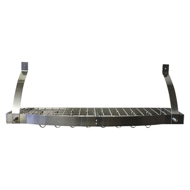 Range Kleen Pot Rack Bookshelf - Stainless Steel