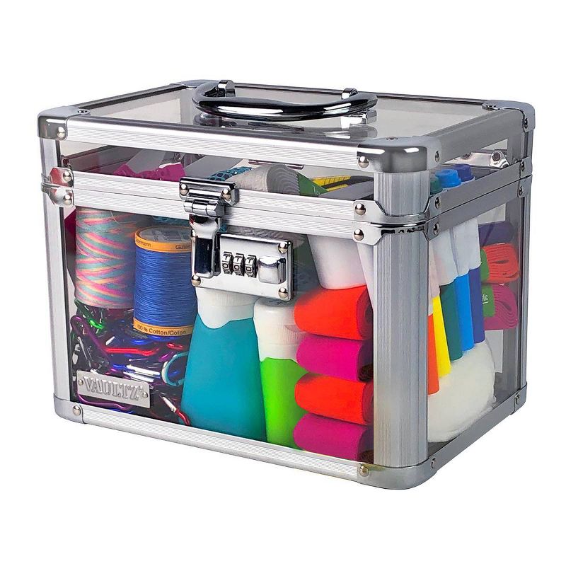 Vaultz Personal Storage Box with Combination Lock - Clear