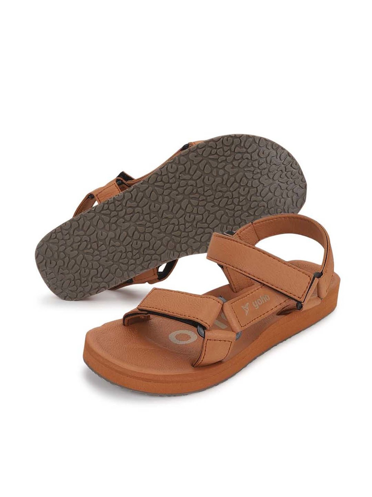 Yoho Men's Tan Floater Sandals