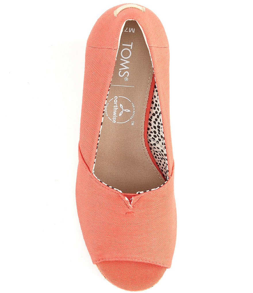TOMS Michelle Peep Toe Cork Wedges