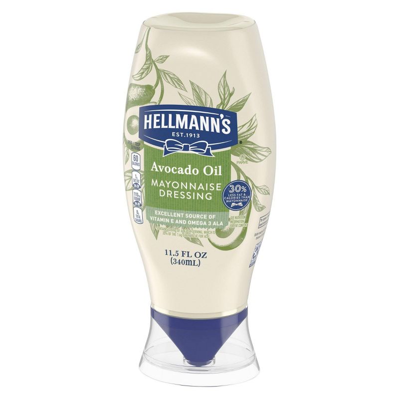 Hellmann's Squeeze Bottle Avocado + Lime Mayonnaise Dressing - 11.5oz
