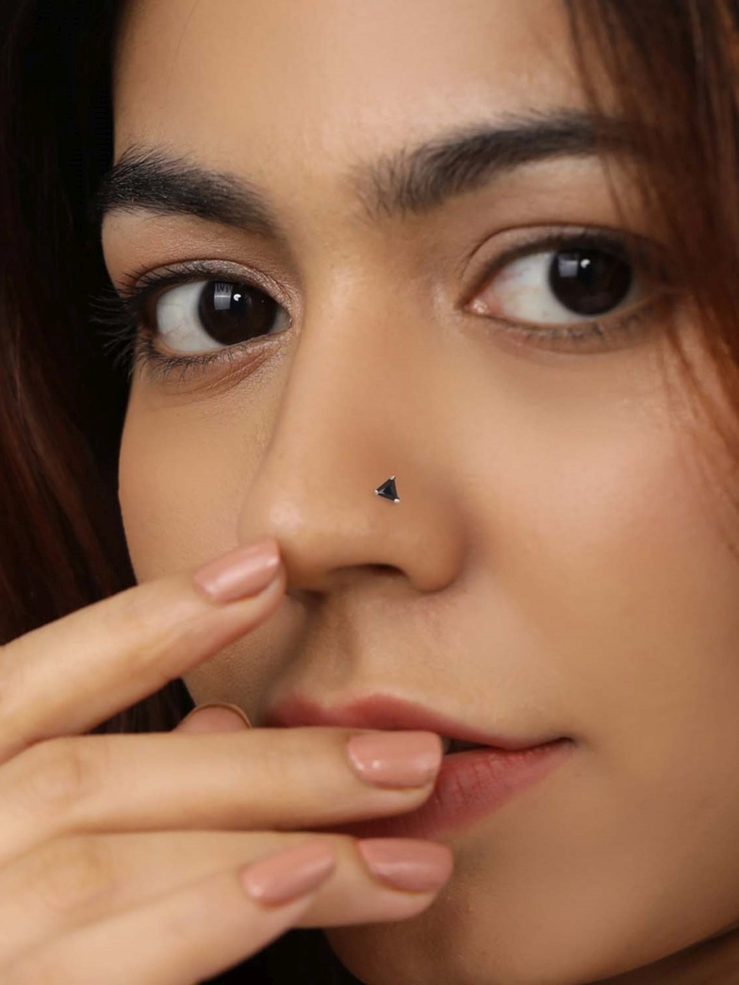 Zavya 92.5 Sterling Silver The Black & White Duo Nose Pin for Women - Set of 2