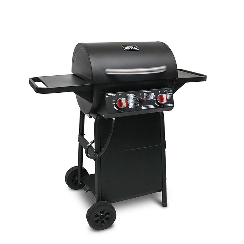 Smoke Hollow LS2016-2 2-Burner 320-Inch Outdoor Propane Gas Grill with 2 Wheels and 2 Side Tables, Black