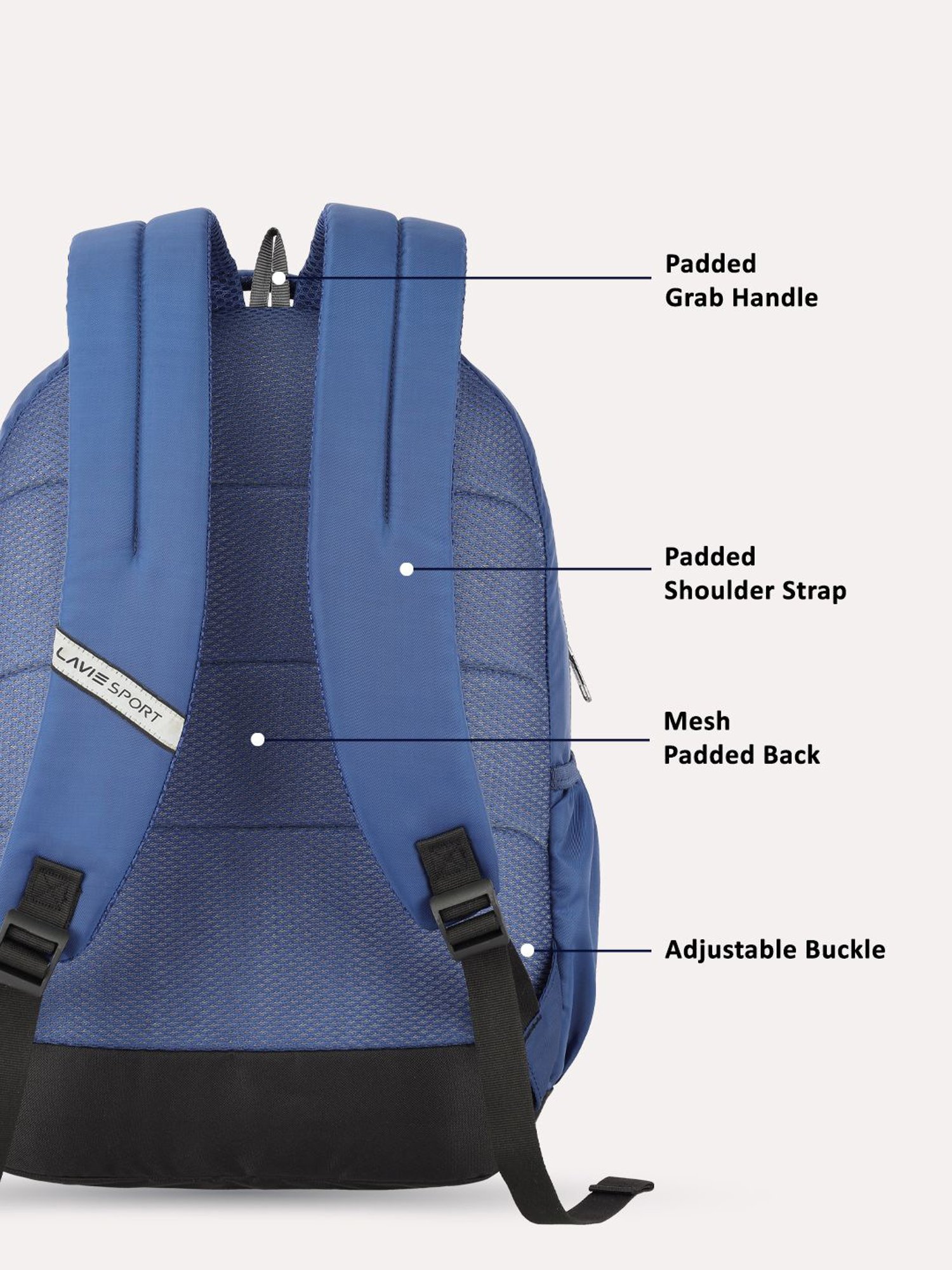 Lavie Sport Boomerang 36L Anti-theft Laptop Backpack For Men & Women (Navy)