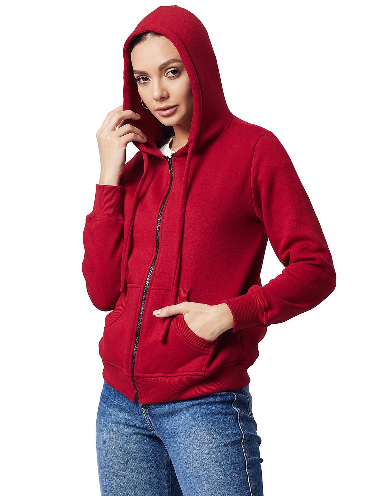 DOLCE CRUDO Maroon Hooded Sweatshirt