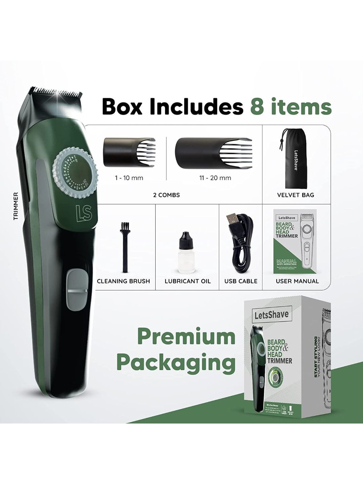 LetsShave Trim and Style Combo for Men (Multicolor)