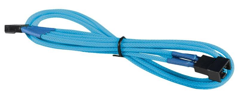 Battleborn Light Blue Sleeved 12 inch 4-pin TX4 PWM Fan Power Extension Cable Female to Male