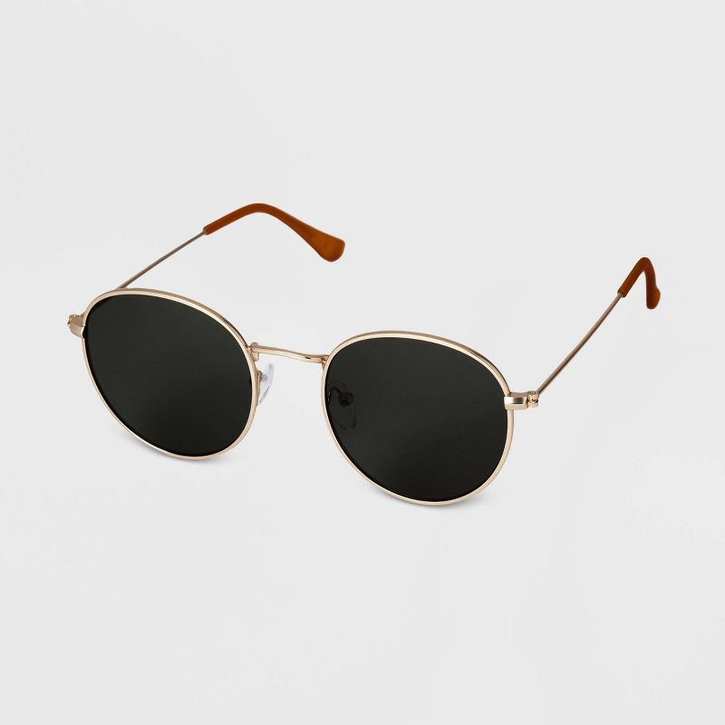 Men's Round Metal Sunglasses - Goodfellow & Co™ Gold