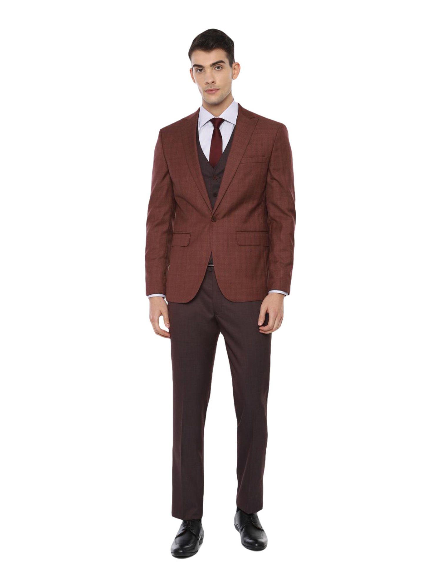 Parx Black Regular Fit Two Piece Suit