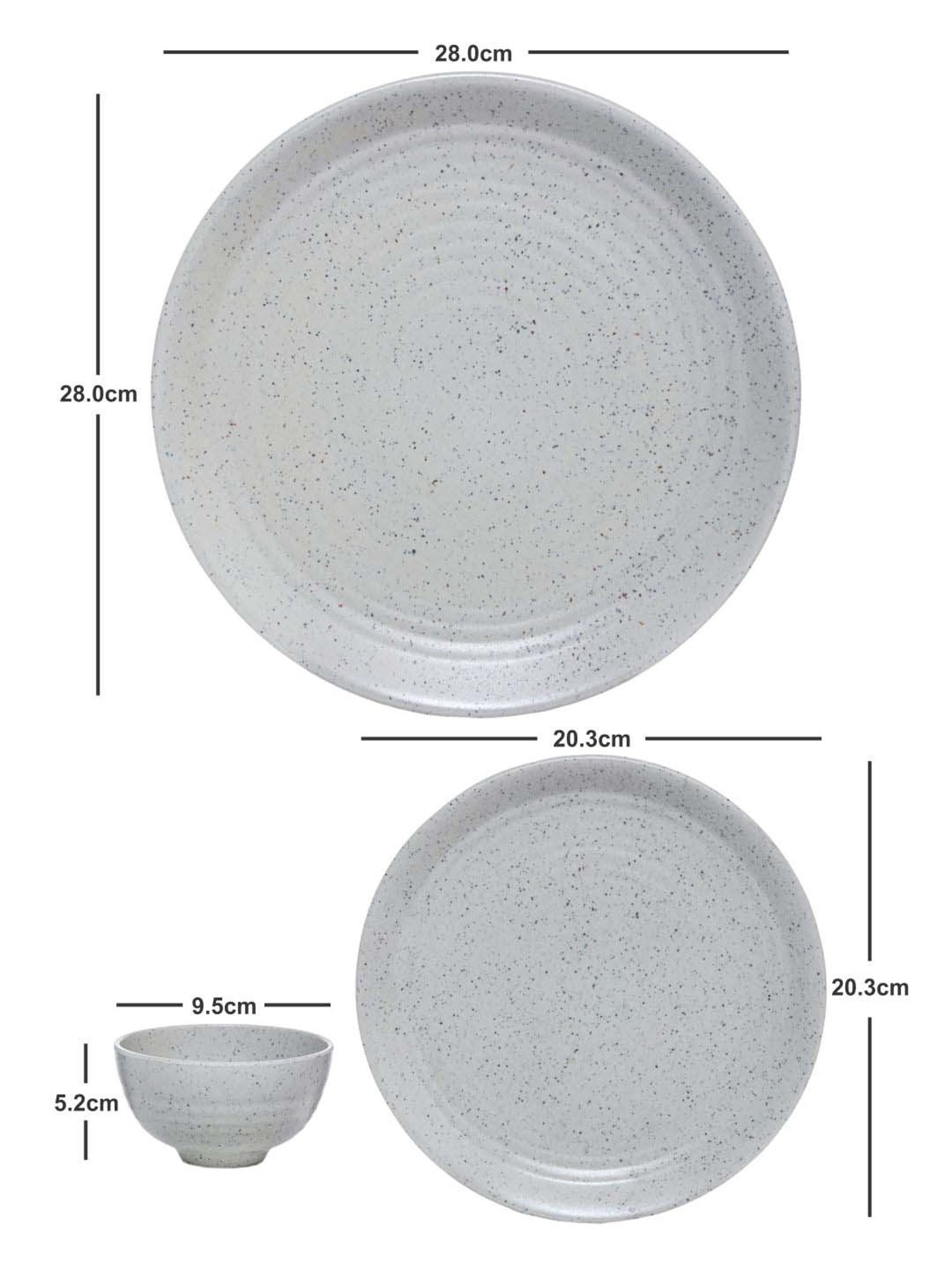 Goodhomes White Melamine Dinner Set