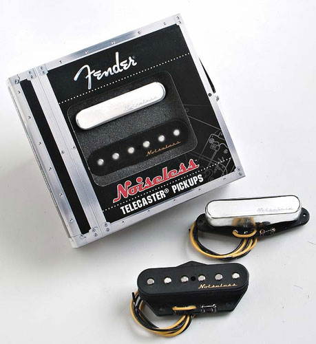 Fender Vintage Noiseless Telcaster Custom Shop Pickups, Set of 2 - Black/Chrome