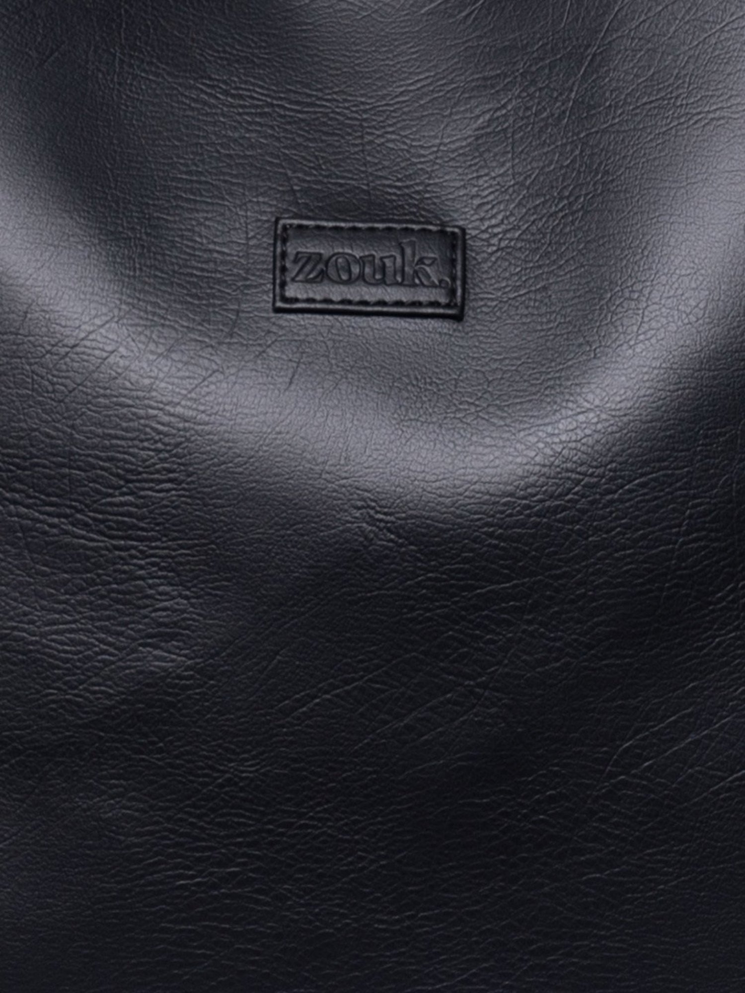 ZOUK FloMotif Black Printed Classic Open Tote Bag