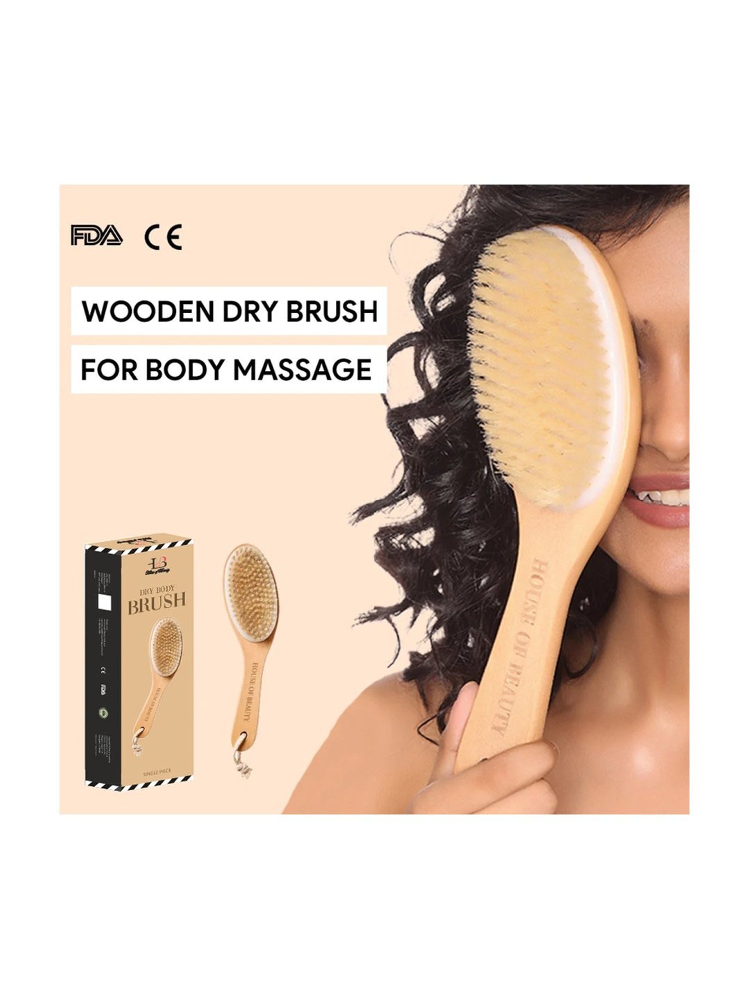 House of Beauty Dry Brush - For Cellulite - 140 gm