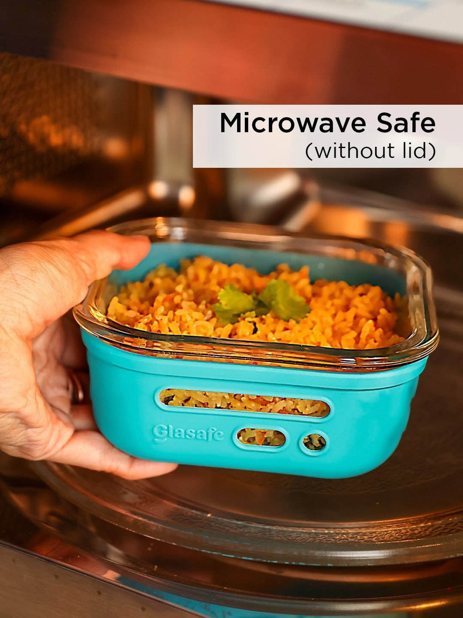 Glasafe Power Mellow Green Borosilicate Tiffin Combo
