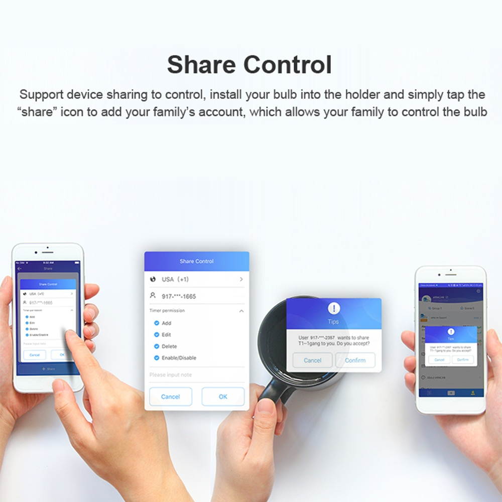 SONOFF SlampherR2 ITEAD WiFi Intelligent Light Bulb Holder 433MHz RF Wireless Lamp Holder Smart APP Control Voice Control Compatible with Amazon Alexa Google Home/Nest E27 for Smart Home