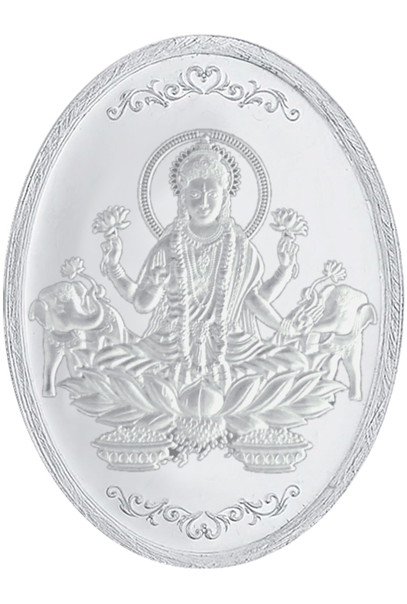 Sri Jagdamba Pearls Laxmi Oval 999 Silver 10gm Silver Coin