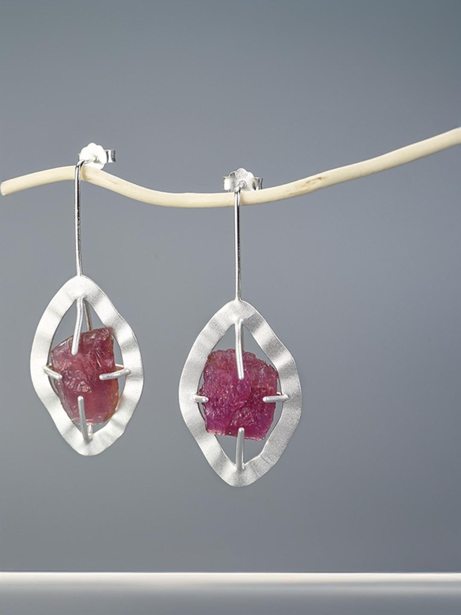 Rihi by P.C. Chandra Jewellers 92.5 Sterling Silver Asymmetric Drop Earrings for Women & Girls