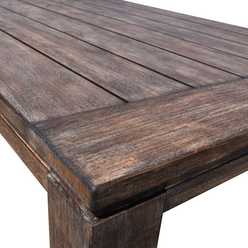 Cosmos FSC Teak 7pc 84" Rectangle Dining Set - Taupe - Courtyard Casual