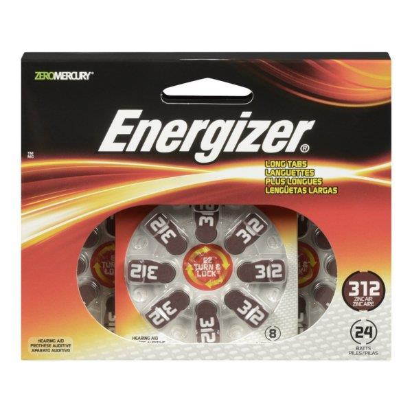 EZ Turn & Lock Hearing Aid Size 312 Batteries 12-pack