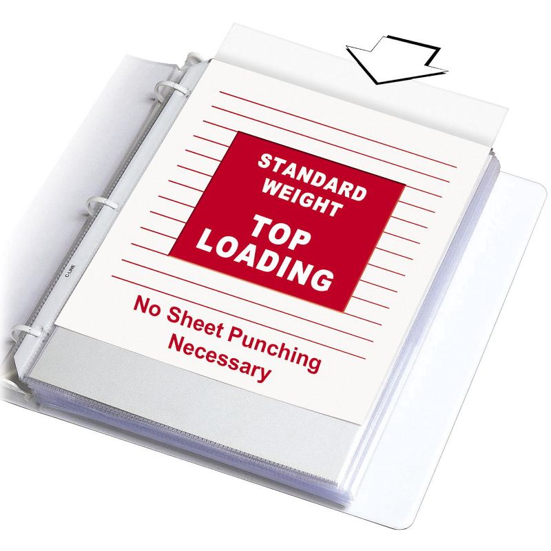 C-Line Sheet Protectors with Index Tabs Clear Tabs 2" 11 x 8 1/2 8/ST 05587