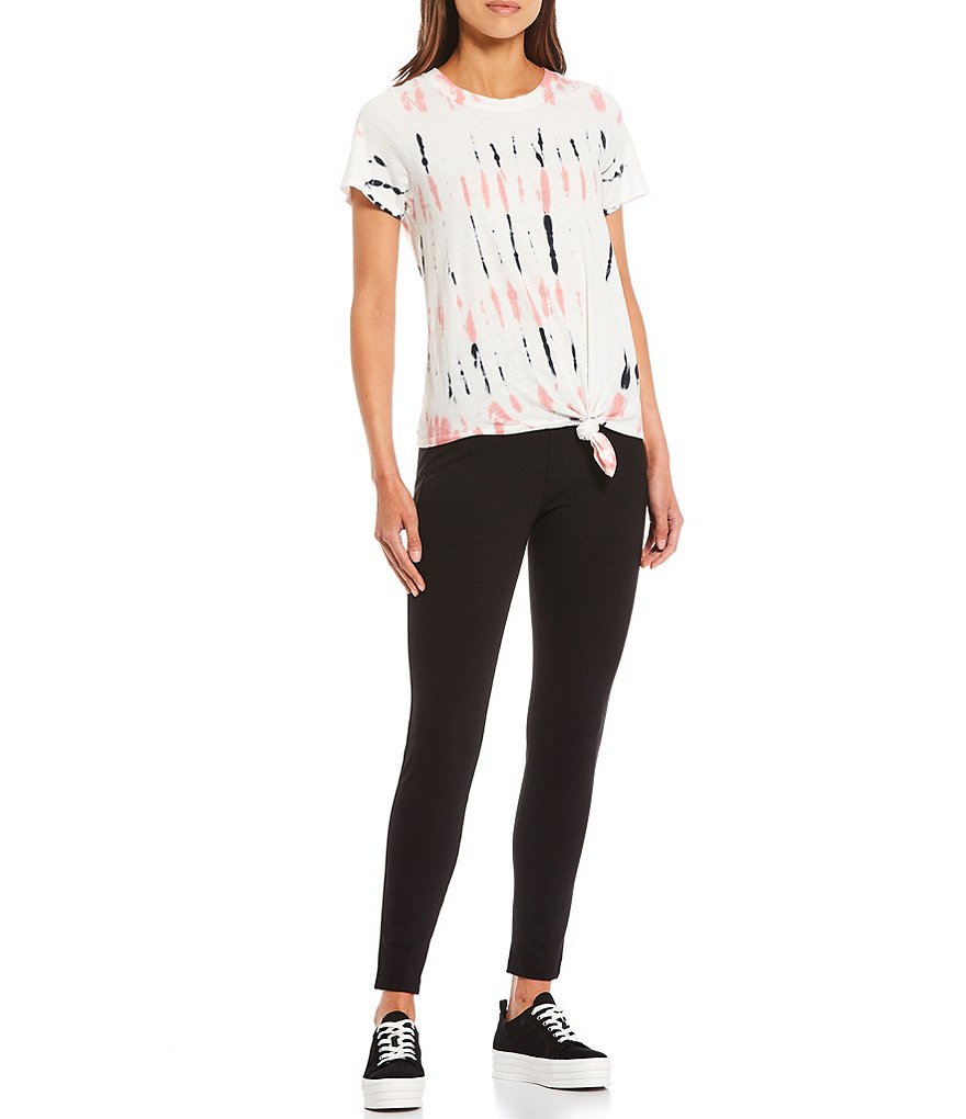 Sanctuary Stripe Tie Dye Perfect Knot Crew Neck Short Sleeve Tee