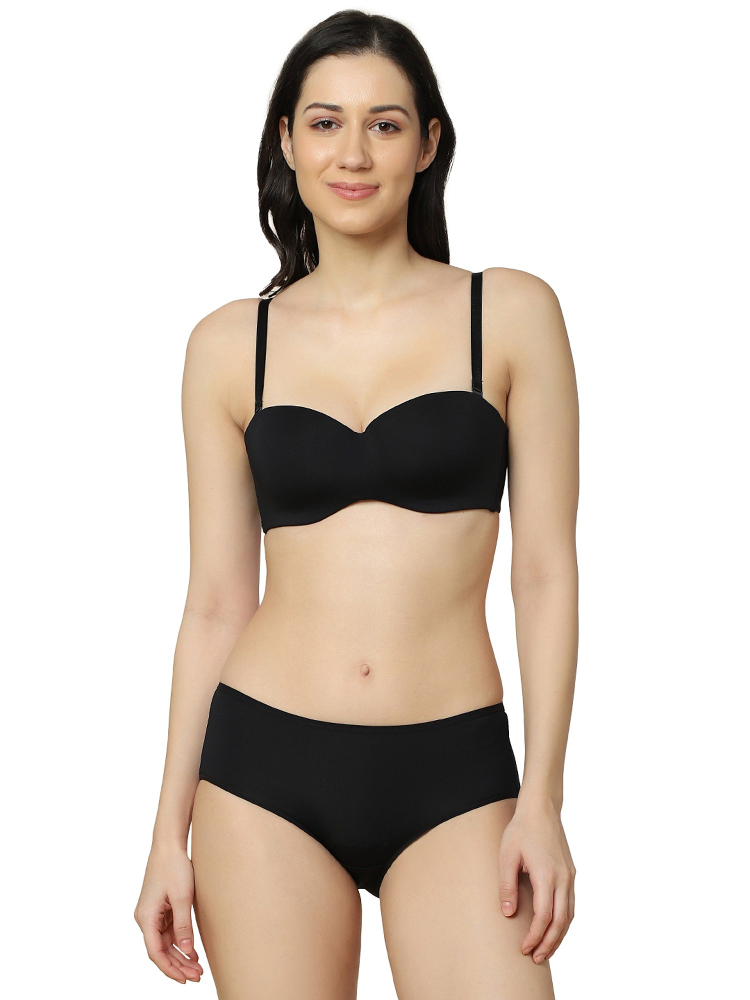 Triumph Black Plain Hipster Panty