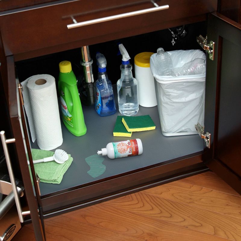 Con-Tact 24"x4ft Horizontal Under Sink Mat Gray