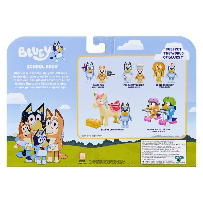 Bluey School Figures - 4pk