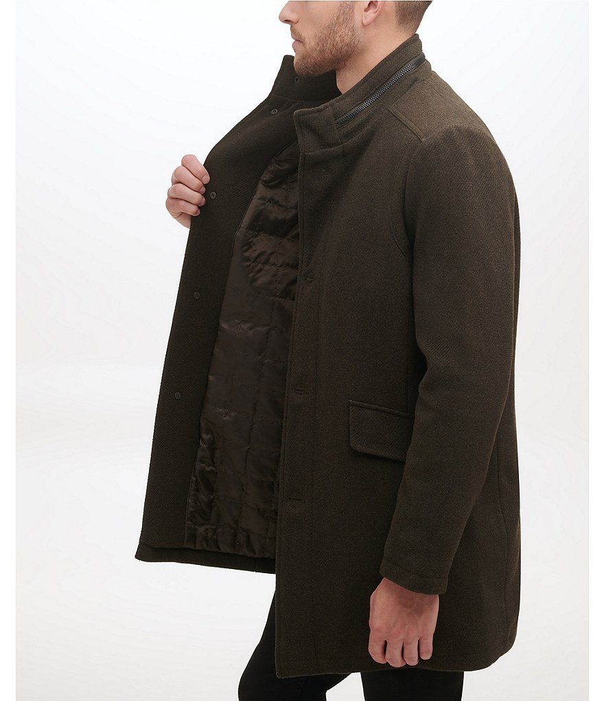 Kenneth Cole New York Long-Sleeve Twill Wool-Blend Coat