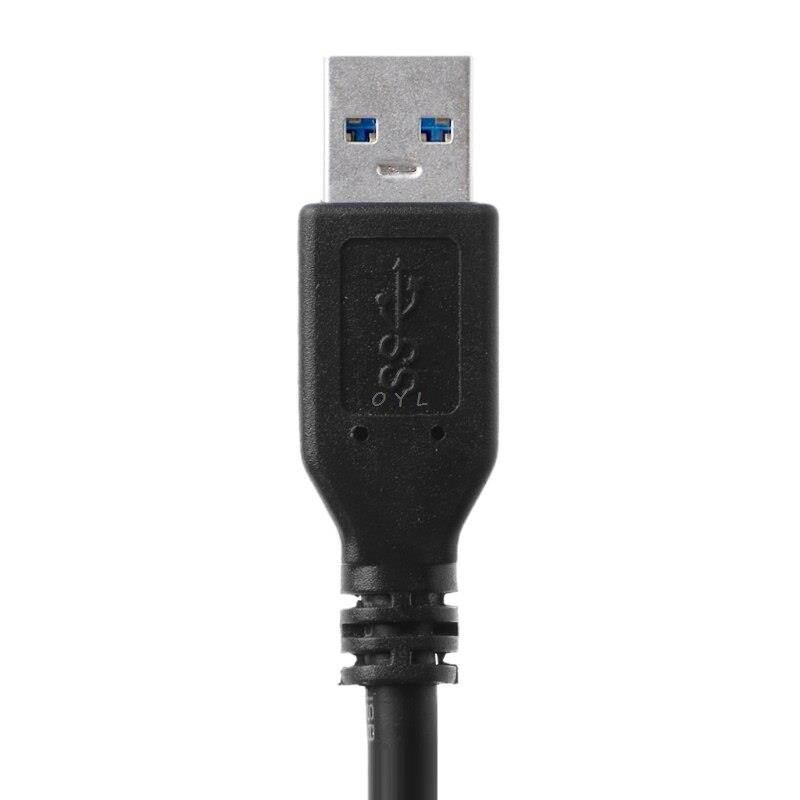 Black USB 3.0 Extension Cable Male to Female Data Sync Fast Speed Cord Connector