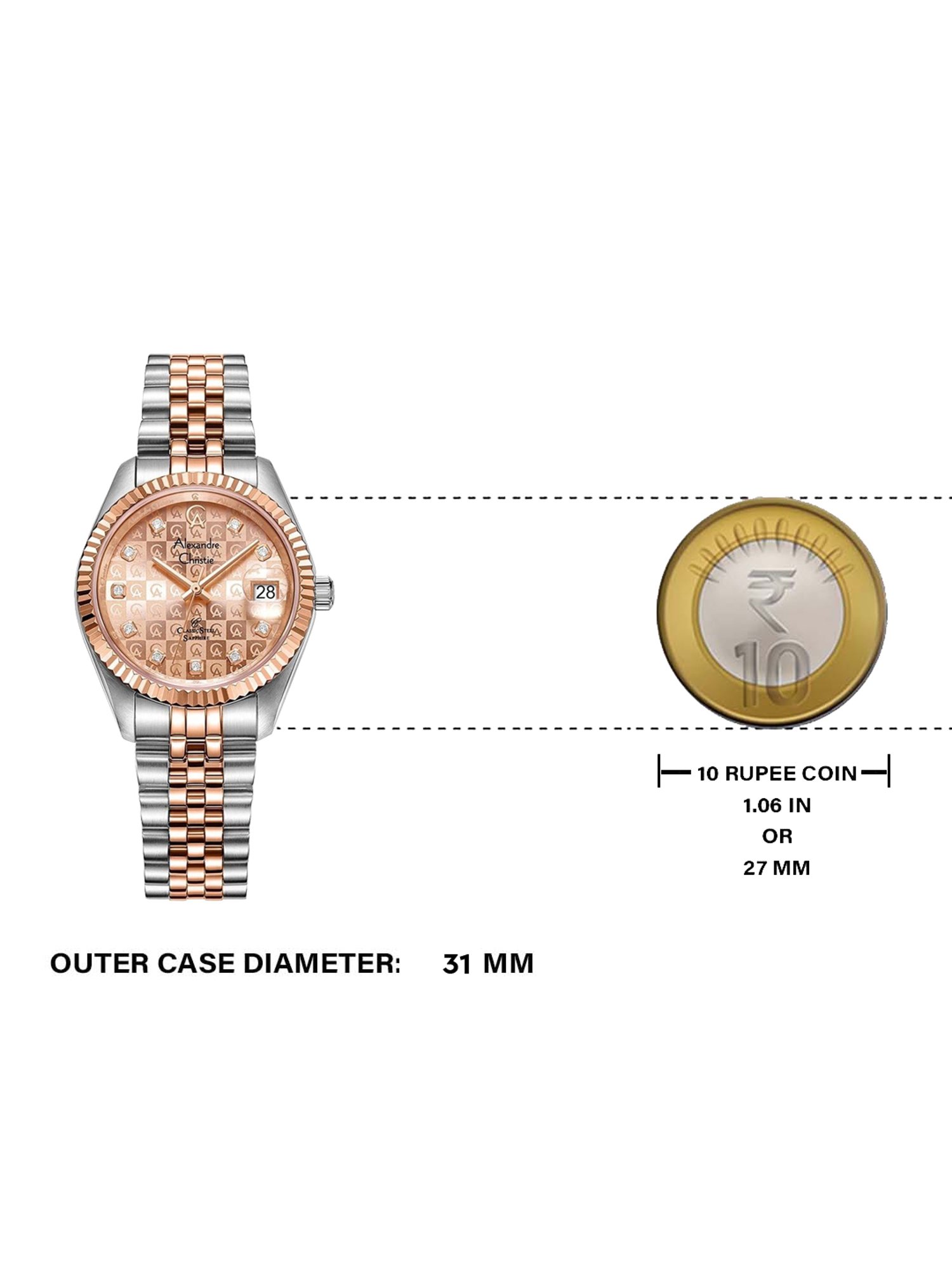 ALEXANDRE CHRISTIE 5014LDBTRLN AC Collection Classic Analog Watch for Women