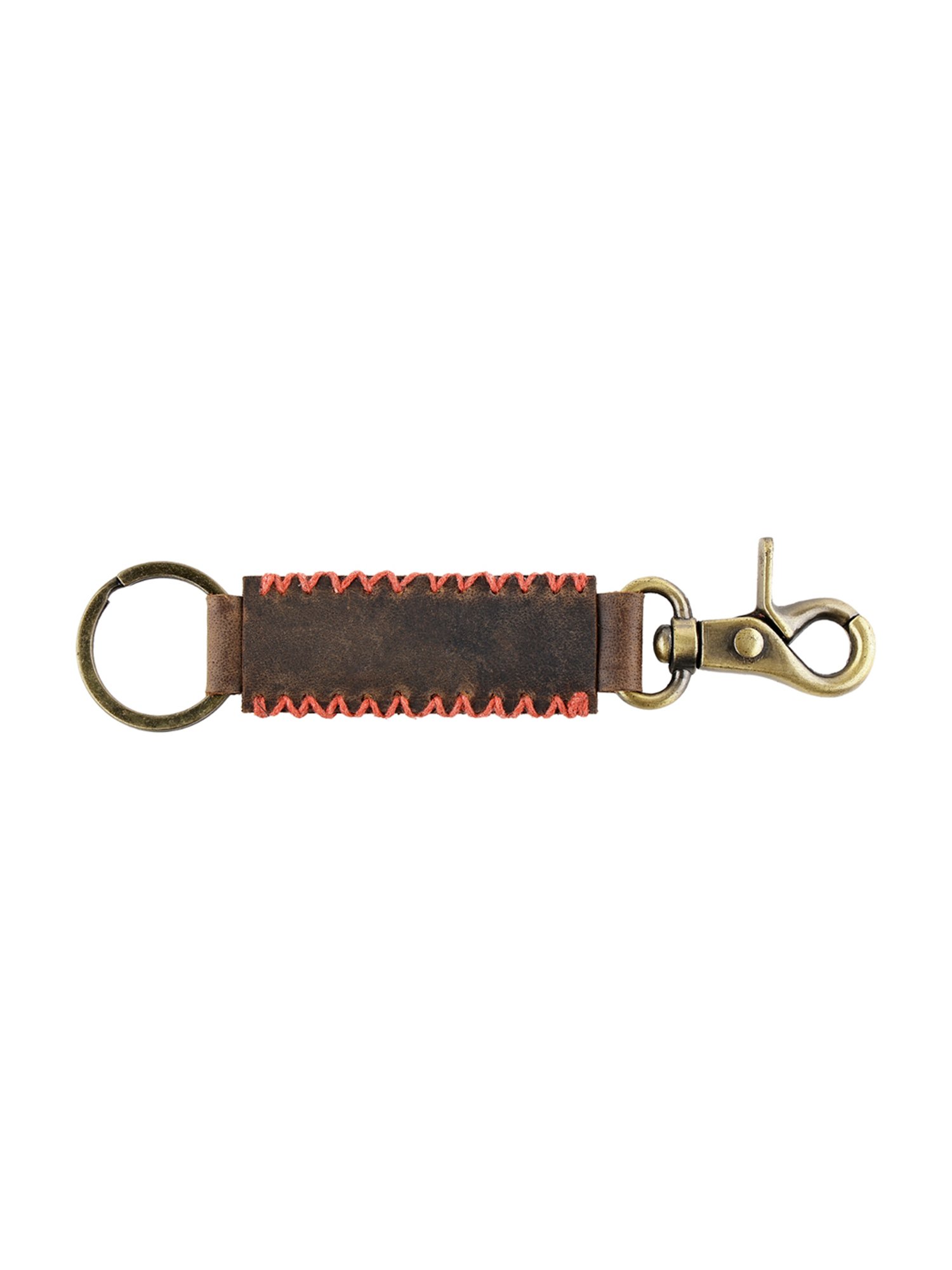 SASSORA Sliver Leather Keychain Key Ring Holders Anniversary Gift, Birthday Gift - Pack of 2