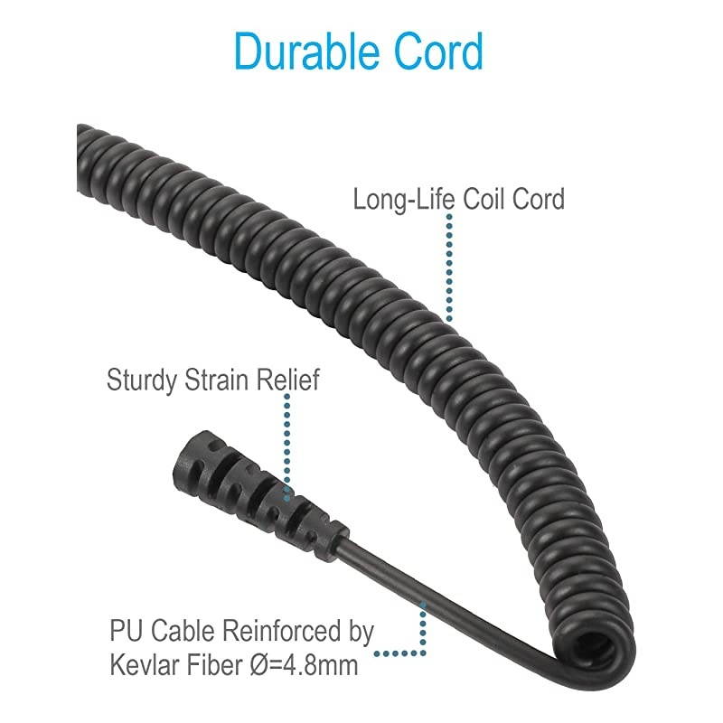Mic with Reinforced Cable for Motorola Radios APX1000 APX4000 APX6000 APX7000 APX8000 XPR6350 XPR6550 XPR7350 XPR7550 APX 4000 6000 7000 XPR 6350 6550 7350 7550 etc Shoulder Microphone