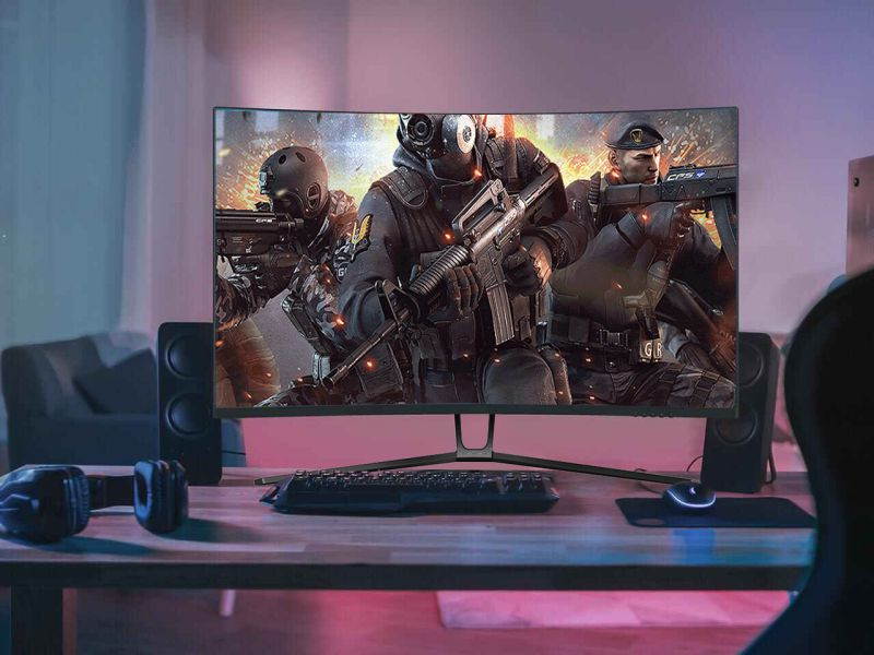 TITANARMY N32SK-PRO 32" Gaming Monitor, 144Hz-240Hz, AMD FreeSync, 1ms MPRT, HDMI/DP/3.5mm, 1920 x 1080 FHD,  Low-Blue Light & Flicker-Free, Desktop/Wall Mount R1500 Curved Widescreen Monitor