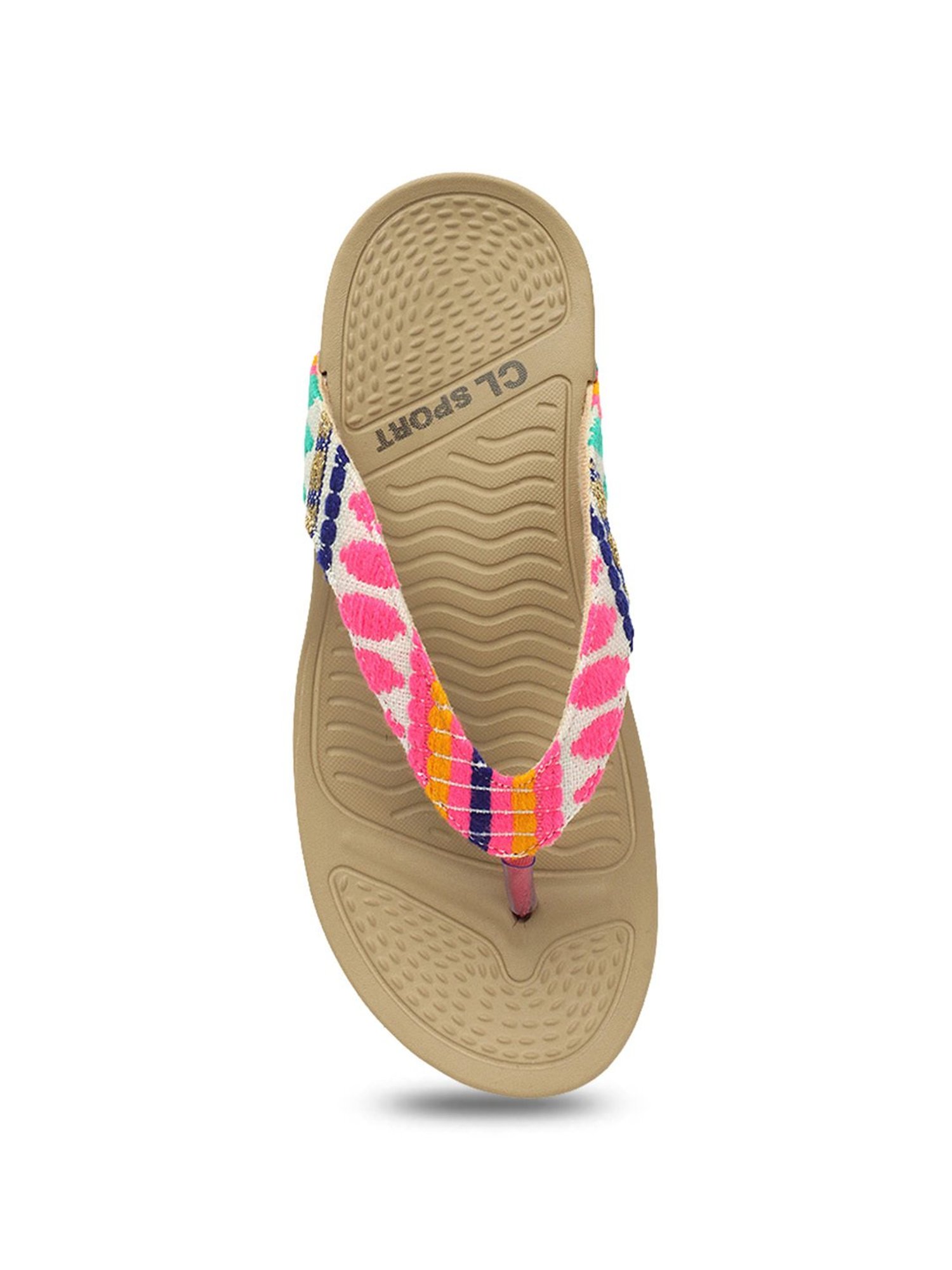 CL Sports by Carlton London Women's Pink Thong Wedges