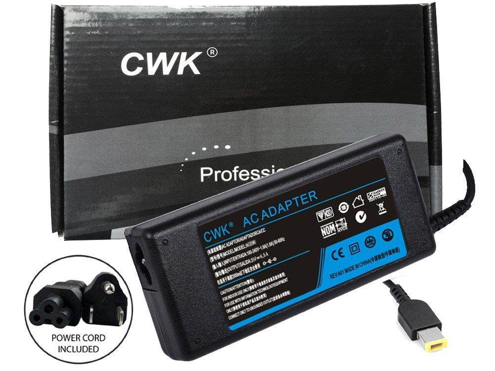 CWK&reg; Charger AC Adpater for Lenovo 0A36258 0B47030 0B47455 0B47481 0C19868 ADLX45NDC3A ADLX45NLC3A ADLX65NCC2A ADLX65NDC2A ADLX65NDC3A ADLX65NLC2A Laptop Power Supply Cord Plug