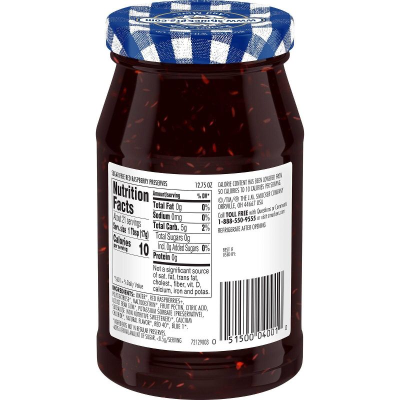 Smucker's Sugar Free Light Red Raspberry Preserves - 12.75oz