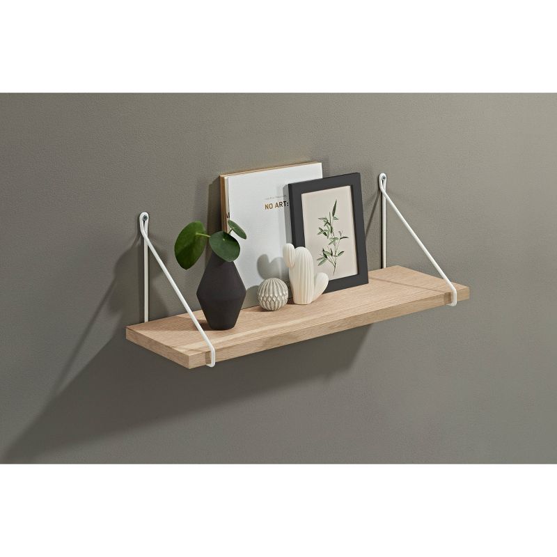 23.6" x 7.9" Feelwood Brushed Shelf Oak - Dolle Shelving