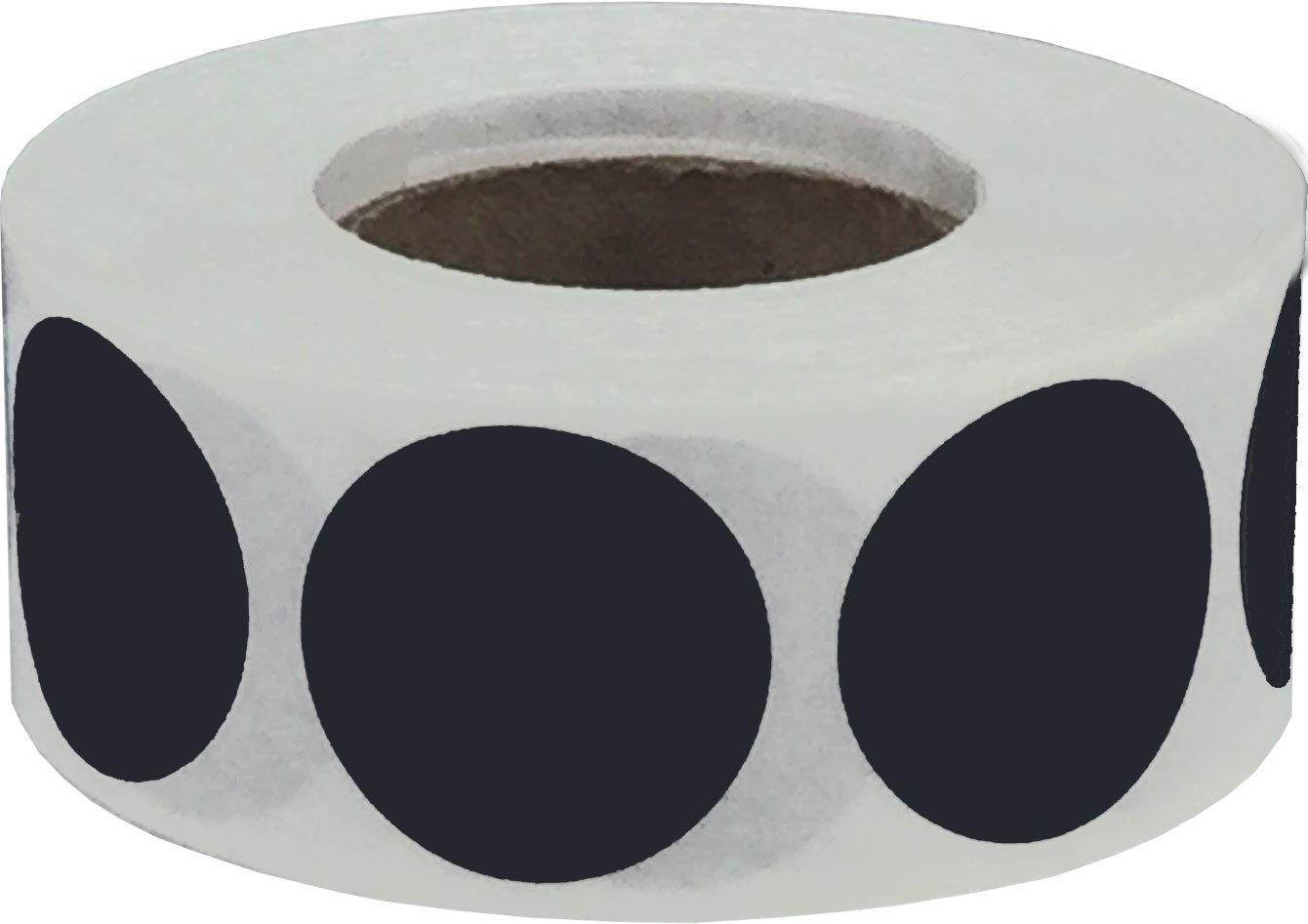 Color Coding Labels Black Round Circle Dots For Organizing Inventory 3/4 Inch 500 Total Adhesive Stickers